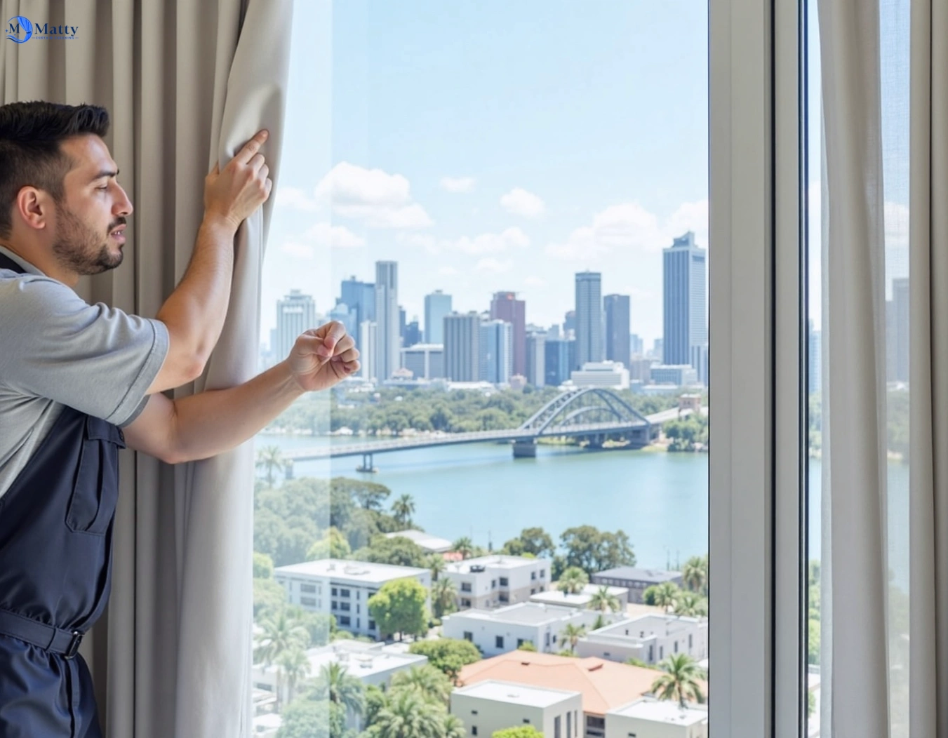 Professional curtain steam cleaning service melrose-park-nsw QLD by Matty Curtain Cleaning