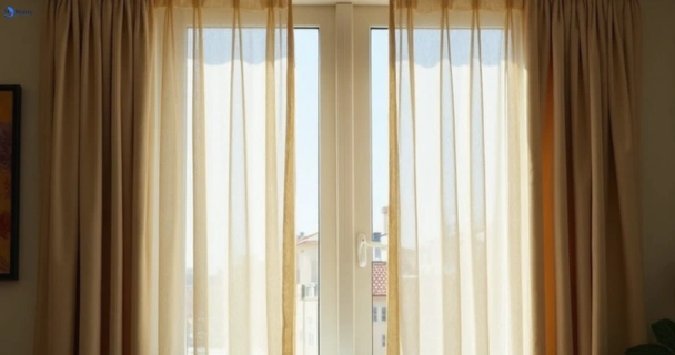 Dull dusty drapes in melrose-park-nsw before professional cleaning